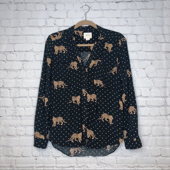 Anthropologie Tops - Anthropologie Maeve Leopard Blouse